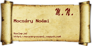 Mocsáry Noémi névjegykártya