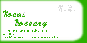 noemi mocsary business card
